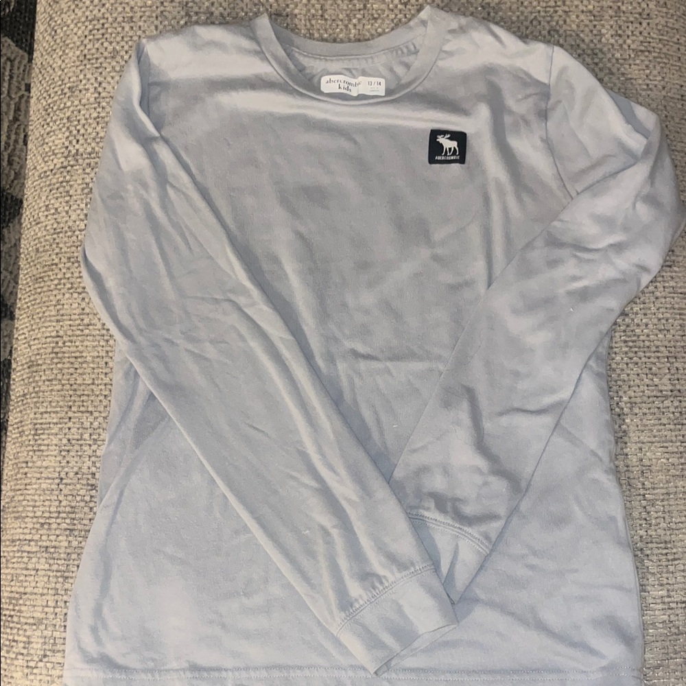 Abercrombie & Fitch Gray Logo Long Sleeve Tee